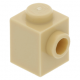 LEGO kocka 1x1 oldalán egy bütyökkel, sárgásbarna (87087)